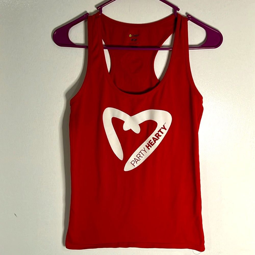 Zumba Party Hearty Racerback Top Size L